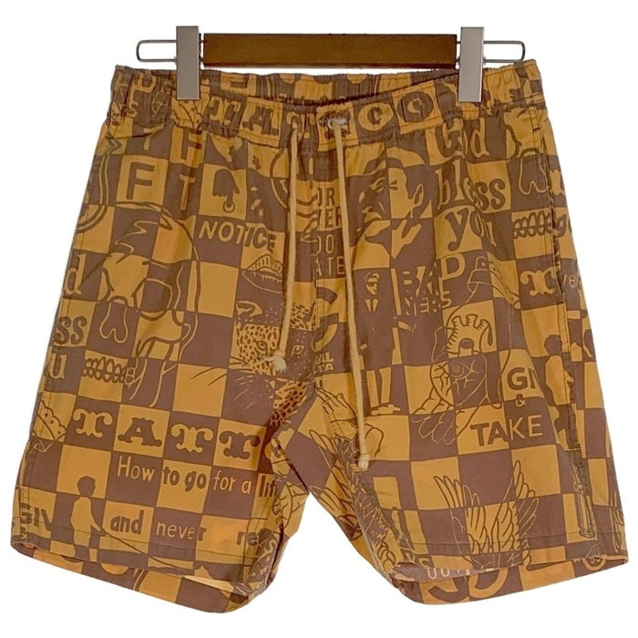 THE SOFT MACHINE ソフトマシーン ショートパンツ 総柄 イエロー SM-22SS-010 Size L 福生店