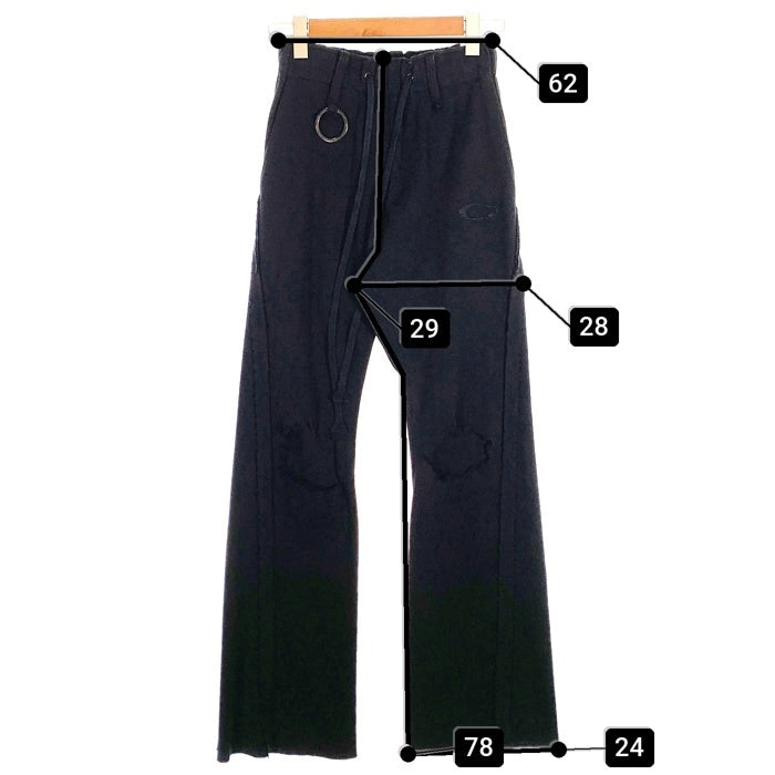 MINUS マイナス Destroy Twist Easy Pants デストロイ ツイスト イージーパンツ ダメージ加工 ブラック Size 1 福生店