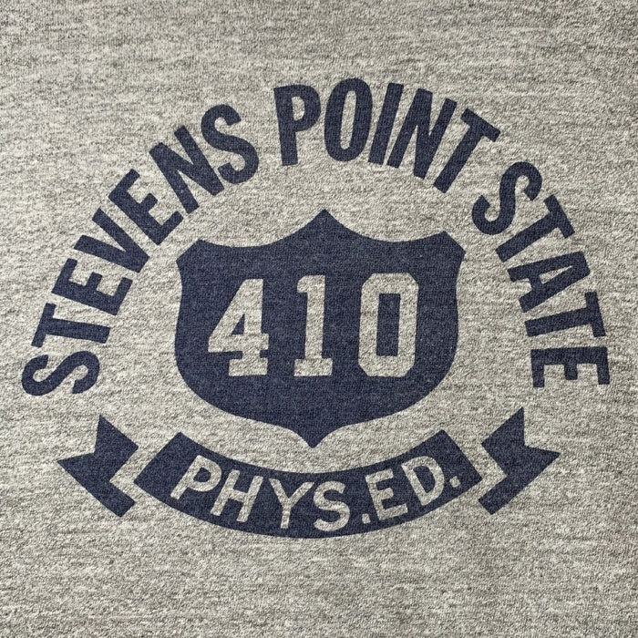 WAREHOUSE ウエアハウス STEVENS POINT STATE 染み込みプリント Tシャツ グレー Size M 福生店