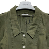 MOUSSY マウジー フロントボタンロングデニムワンピース カーキ Size1 瑞穂店