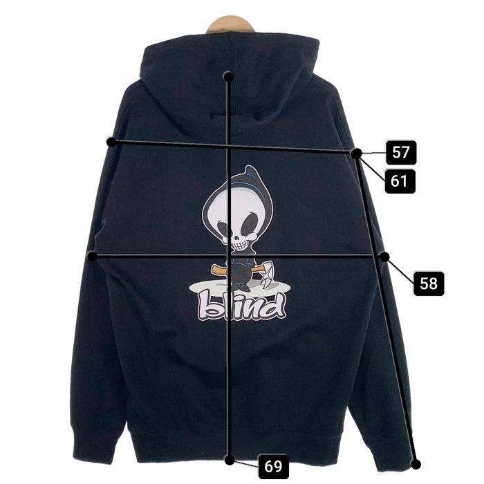 Blind Skateboards ブラインド スケートボード Reaper リーパー Pulover Hoodie プルオーバー フーディー パーカー ブラック Size L 福生店
