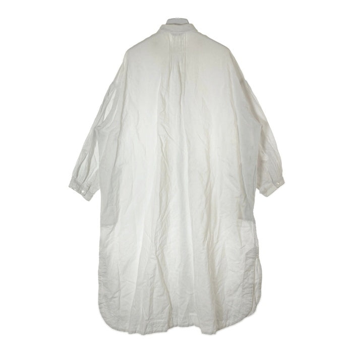 ARTS&SCIENCE アーツアンドサイエンス 0241-L6261-1058 コットン リネン スタンドカラー シャツワンピース ホワイト Size1 瑞穂店