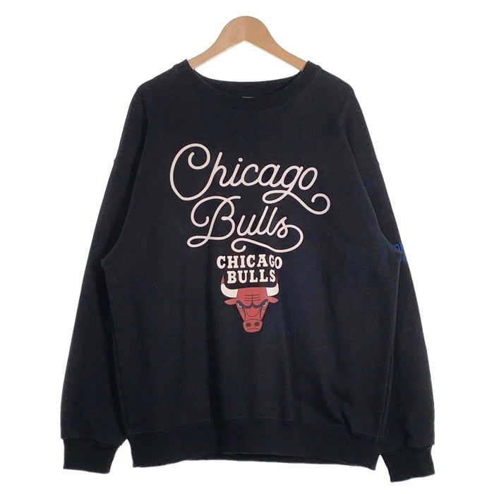 BAYFLOW ベイフロー NBA シカゴ・ブルズ クルーネックスウェットトレーナー プリント ブラック BM2401TO05 Size 4 福生店