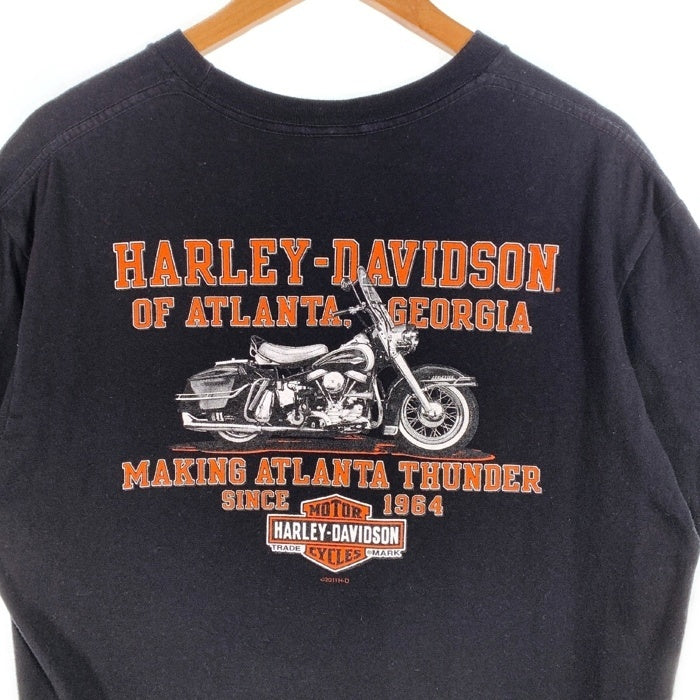 Harley-Davidson ハーレーダビッドソン ポケットTシャツ イーグル バイクプリント 2014コピーライト Size L 福生店