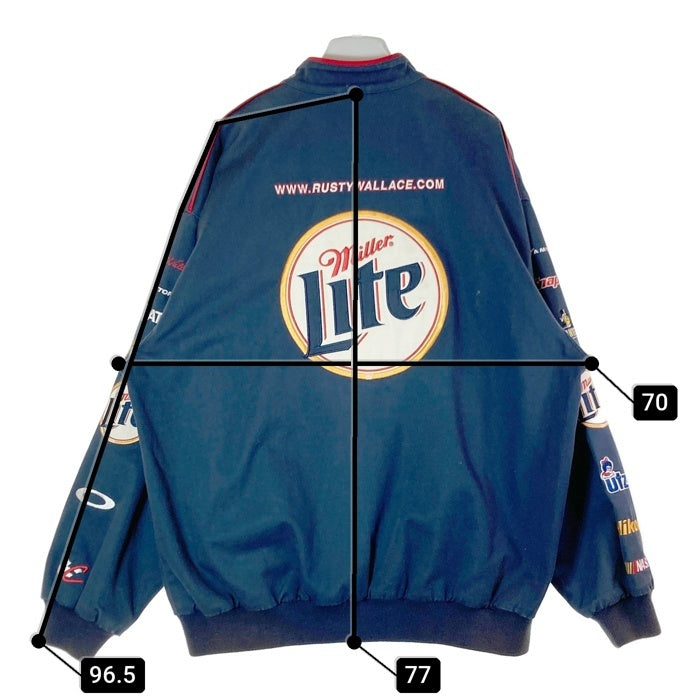 CHASE AUTHENTICS チェイスオーセンティック Rusty Wallace ラスティ・ウォレス Miller Lite 2002年 レーシングジャケット ネイビー sizeXL 瑞穂店