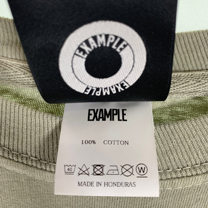 EXAMPLE エグザンプル JESUSIS L/S TEE ジーザス プリント 長袖 Tシャツ ロンT カーキ ex24aw-to-0006 Size XL 福生店