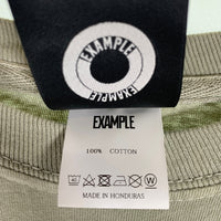 EXAMPLE エグザンプル JESUSIS L/S TEE ジーザス プリント 長袖 Tシャツ ロンT カーキ ex24aw-to-0006 Size XL 福生店