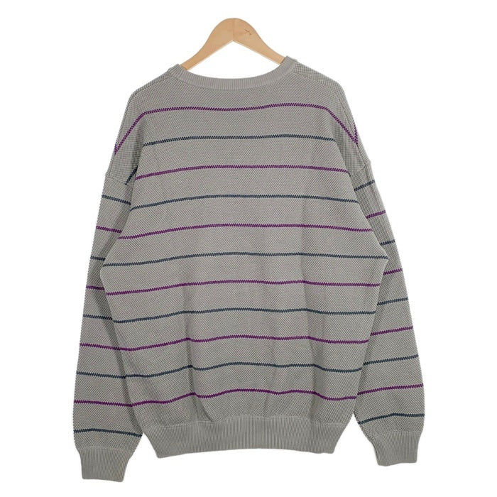 crepuscule クレプスキュール BD KANOKO P/O ボーダー鹿の子 クルーネックニット グレー Size 3 福生店