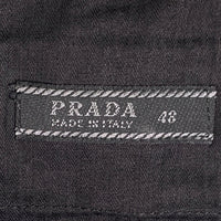 PRADA プラダ ポリエステル スパンデックス ストレート スラックス ブラック Size 48 福生店