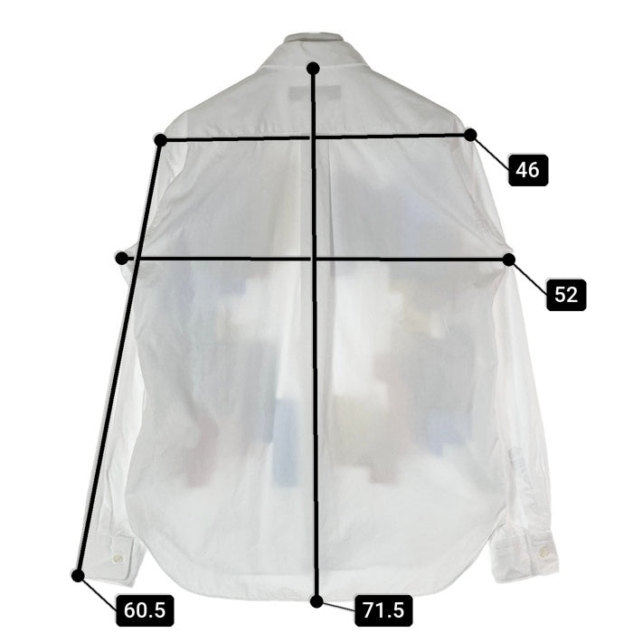 COMME des GARCONS HOMME DEUX コムデギャルソンオムドゥ DM-B034 AD2023 パッチワーク オックスフォードシャツ ホワイト sizeS 瑞穂店