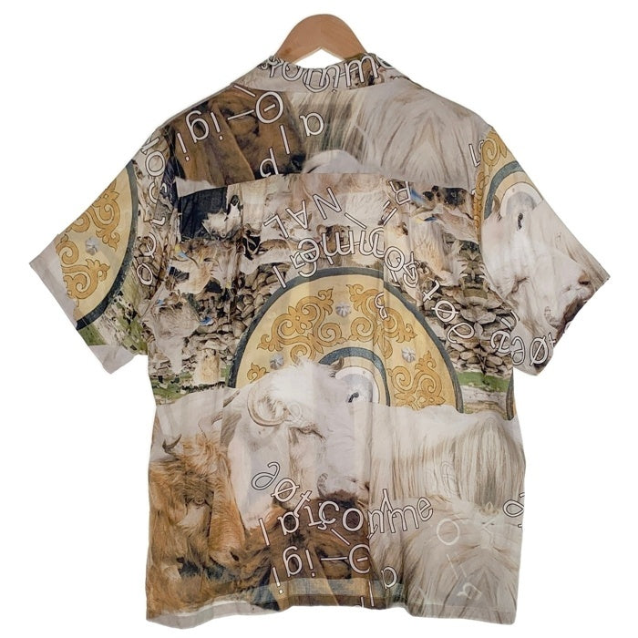 BAL ORIGINAL バル オリジナル フォトコラージュ 半袖 オープンカラーシャツ マルチ Size M 福生店