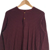 TENDERLOIN テンダーロイン ヘンリーネック ボーダーカットソー バーガンディー コットン ウール Size M 福生店
