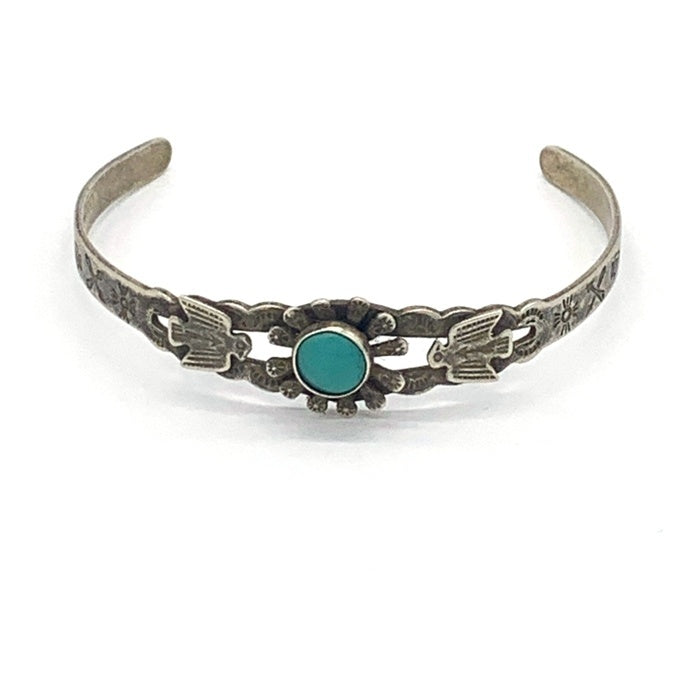40's 50's ナバホ族 Thunderbird サンダーバード STERRING ターコイズバングル スターリングシルバー 福生店