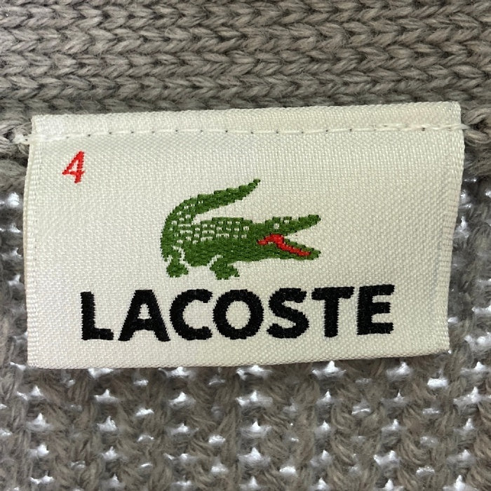 LACOSTE ラコステ ショールカラーニットカーディガン ah7370 ライトグレー size4 瑞穂店