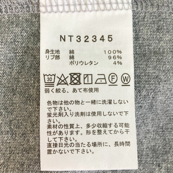 THE NORTH FACE ザノースフェイス NT32345 Nuptse Cotton Tee ロングスリーブヌプシコットンティー ミックスグレー sizeS 瑞穂店