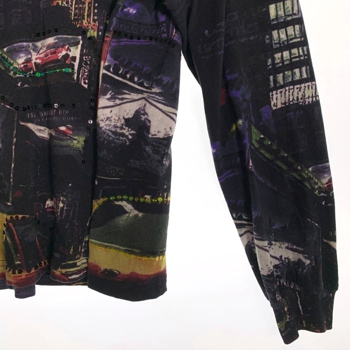SUPREME シュプリーム 25SS Skyline Sequin L/S Top Night ロンT ロングスリーブ 長袖 Tシャツ ブラック Size S 福生店