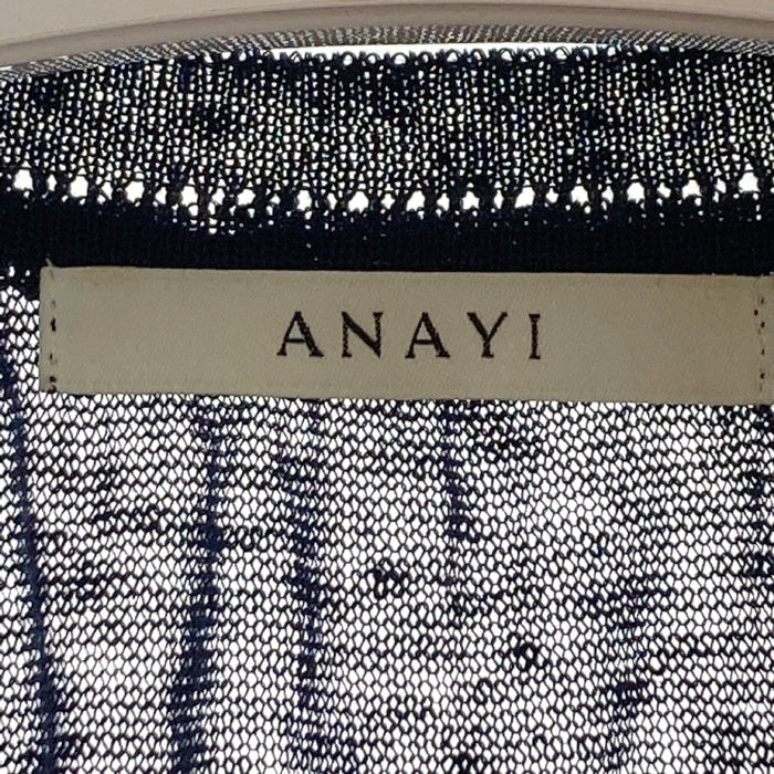 ANAYI アナイ ドルマンスリーブ リネン ネイビー size38 瑞穂店