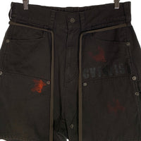 CVTVLIST カタリスト 23SS Prisoner Shorts プリズナーショーツ ペイント ダブルニーショートパンツ チャコール 2201070403 Size 2 福生店