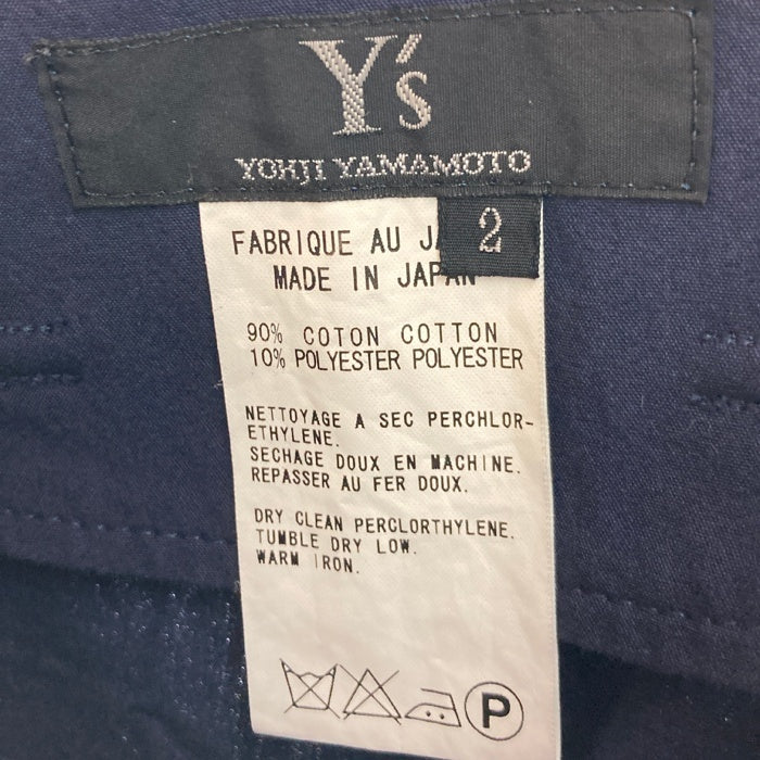 Y’s ワイズ ハイウェスト ワイドパンツ ネイビー size2 瑞穂店