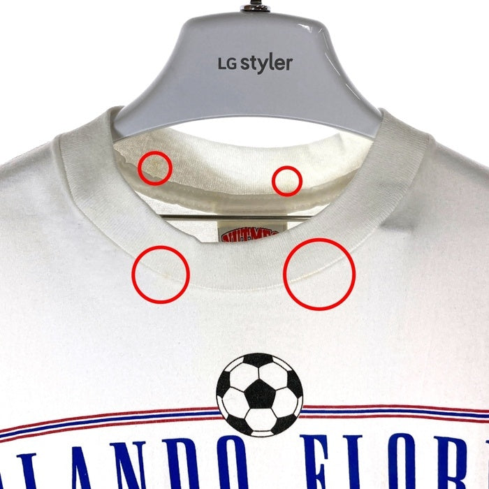 NUTMEG ナツメグ USA製 シングルステッチ 1994 FIFA World Cup USA Tシャツ ホワイト sizeL タグ付き 瑞穂店
