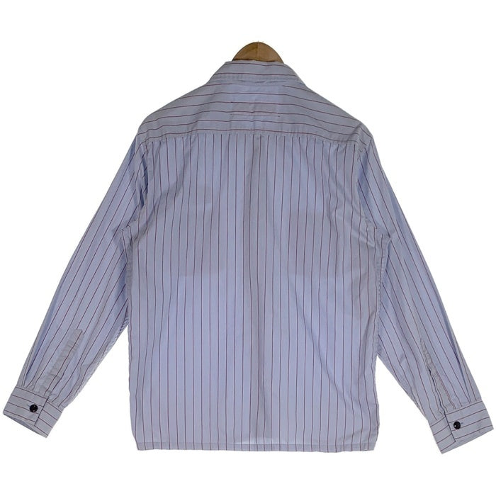TENDERLOIN テンダーロイン オーバルワッペン ストライプワークシャツ 長袖 ライトブルー Size S 福生店