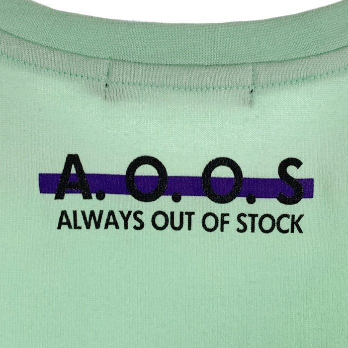 ALWAYS OUT OF STOCK オールウェイズアウトオブストック 迷彩 アーチロゴ プリントTシャツ グリーン Size XL 福生店
