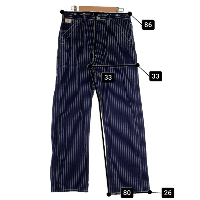 SUGAR CANE シュガーケーン 9oz ウォバッシュストライプ エンジニアパンツ ワーク ネイビー SC40786 Size 34×32 福生店