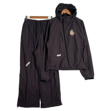 dirtbag ダートバグ プリント ナイロンジャケット パンツ ブラック 上下セット Size M 福生店