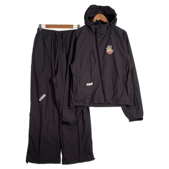 dirtbag ダートバグ プリント ナイロンジャケット パンツ ブラック 上下セット Size M 福生店