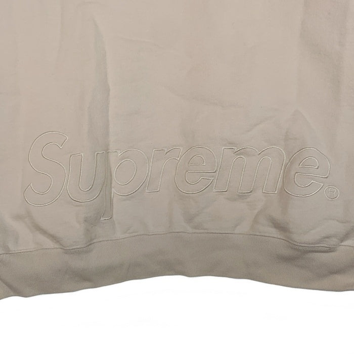 SUPREME シュプリーム 22AW Washed Half Zip Pullover ウォッシュドハーフジッププルオーバー スウェットトレーナー ホワイト Size L 福生店