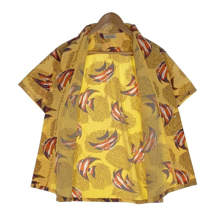 WAREHOUSE ウエアハウス オープンカラーシャツ コットン アロハ イエロー Size S 福生店