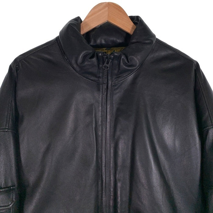 Evisen Skateboards エビセン スケートボード WYE'Ⅱ BE BACK LEATHER DOWN 羊革 ラムレザー ダウン ジャケット ブラック Size XL 福生店