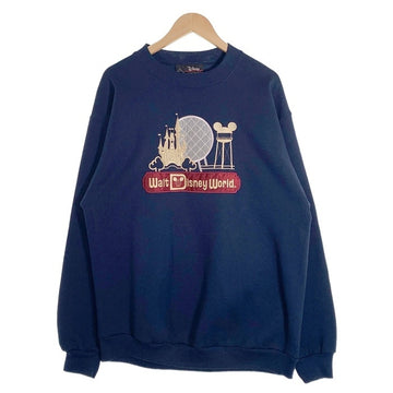 90's Disney Originals ディズニー Walt Disney World 刺繡 クルーネックスウェットトレーナー ネイビー USA製 Size L-XL 福生店