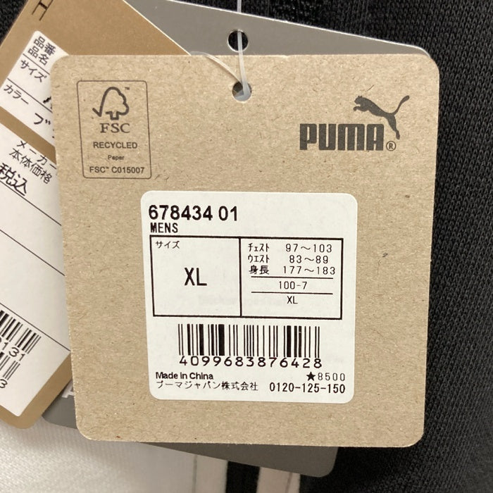 PUMA プーマ 678434 セットアップ パーカー スウェットパンツ ブラック×ホワイト sizeXL 瑞穂店