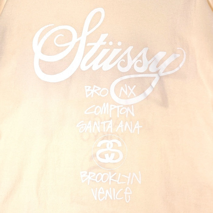STUSSY ステューシー メキシコ製 ワールドツアー Tシャツ ピンク sizeXL 瑞穂店