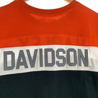 Harley-Davidson ハーレーダビッドソン ロゴワッペン Tシャツ オレンジ ホワイト ブラック Size XL 福生店