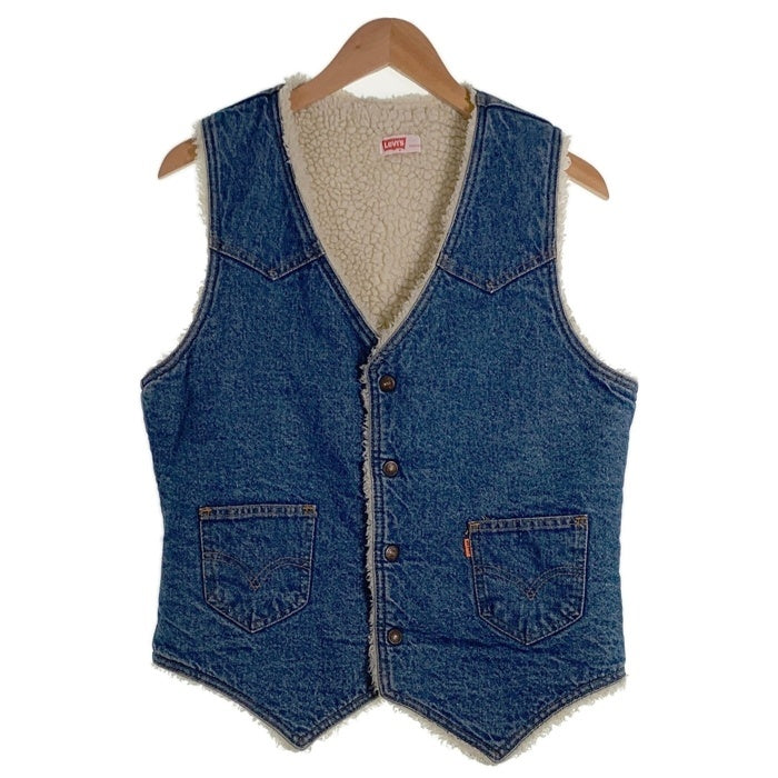70's 80`s Levi`s リーバイス オレンジタブ ボア デニム ベスト ライトブルー 60607 0213 Size M 福生店