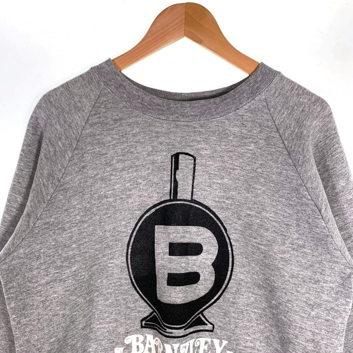 80's BARNZLEY PARIS プリント クルーネックスウェットトレーナー グレー アイルランド製 SCREEN STARS Size M 福生店