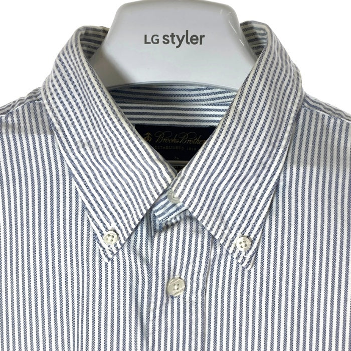 BROOKS BROTHERS ブルックスブラザーズ キャンディストライプ 長袖プルオーバーシャツ ブルー sizeXL 瑞穂店