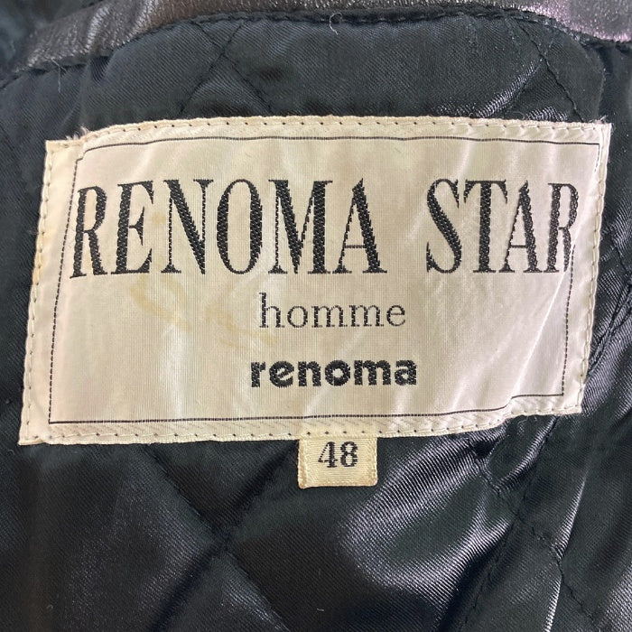 renoma レノマ レザー ブルゾン ブラック size48 瑞穂店