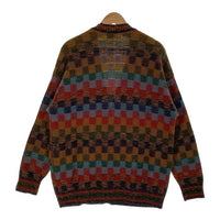 EXAMPLE BY MISSONI ミッソーニ ウール アクリル カーディガン チェック柄 マルチ Size S (実寸L相当) 福生店