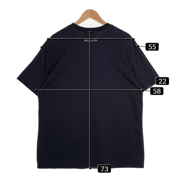 ESSENTIALS エッセンシャルズ ラバープリント Tシャツ 半袖 ネイビー Size M 福生店