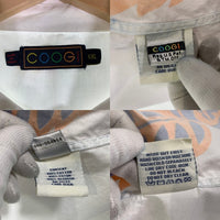 00's COOGI クージー コットンシャツ プリント ロゴ刺繡 長袖 ホワイト Size XXL 福生店