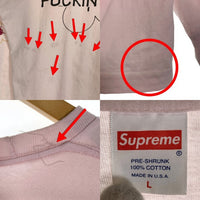 SUPREME シュプリーム 17SS Been Hit L/S Tee ボーンヒット プリント ロングスリーブTシャツ ライトピンク Size L 福生店