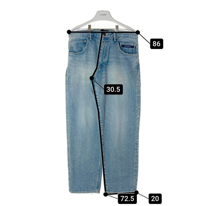 DESCENDANT ディセンダント 1995 Wide デニムパンツ ライトインディゴ size2 瑞穂店