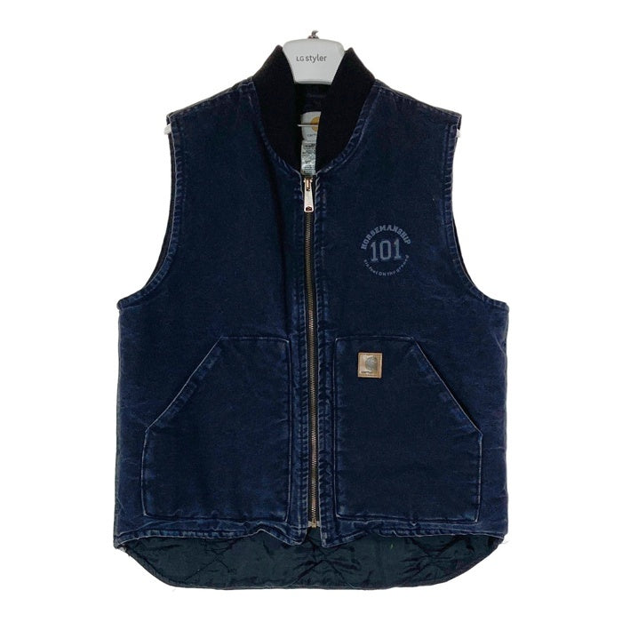 Carhartt カーハート V02 MDT 裏キルティングダックベスト 前後企業ロゴ ネイビー sizeM 瑞穂店