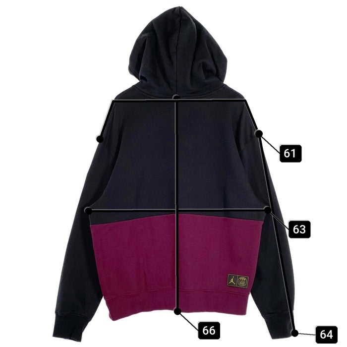 NIKE ナイキ Paris Saint-Germain パリサンジェルマン PSG JORDAN ジョーダン プルオーバー フーディー ブラック バーガンディー CK9774-010 Size XXL 福生店