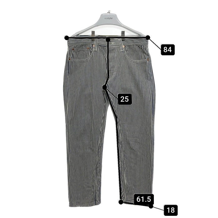 SCYE Basic サイベーシックス ストライプパンツ ネイビー size27 瑞穂店