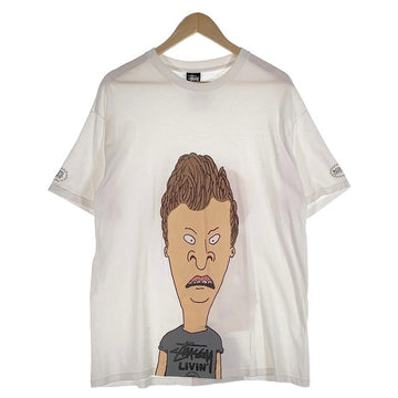 STUSSY ステューシー BEAVIS AND BUTT-HEAD ビーバスアンドバットヘッド プリントTシャツ ホワイト メキシコ製 Size L 福生店