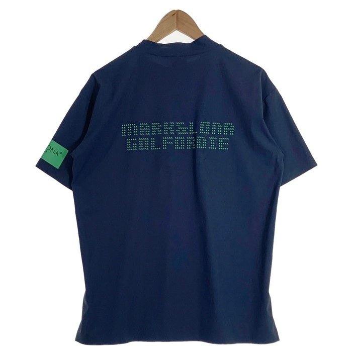 MARK&LONA マークアンドロナ モックネック グラデーションプリント ナイロントップ 半袖 ネイビー MLM-3BｰAA06 ゴルフ Size 48 福生店
